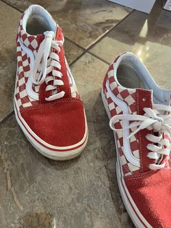 Women’s Vans Red Checkered Size 8.5 Women 7 Men