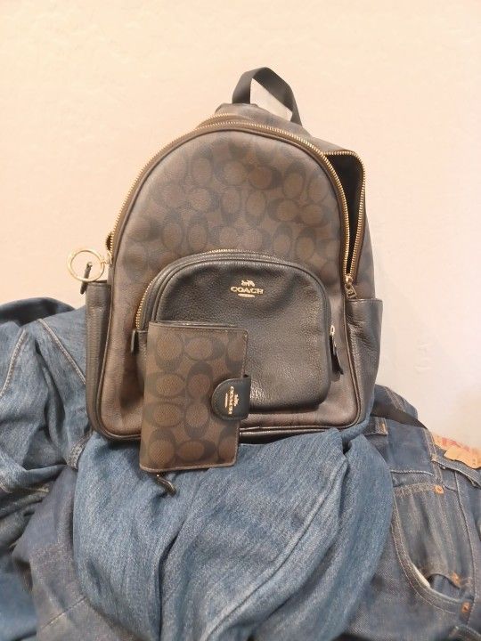 Coach Backpack And Wallet