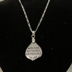 With God All Things Are Possible Necklace