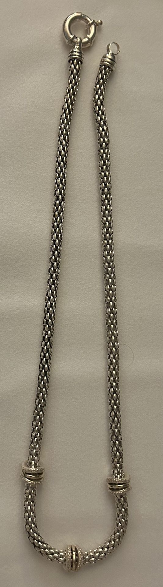 Elegant Silver and Gold-Tone 18” Necklace