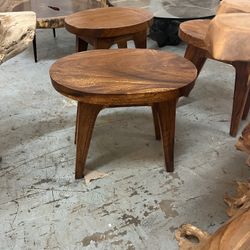 Monkey Wood End Side Table 