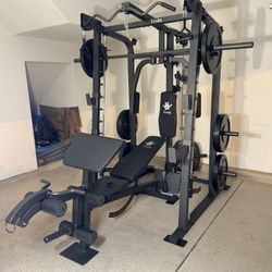 Smith Machine SM2001/FID Adj Bench/Gym Equipment/Fitness/Squat Rack/‼️⭕️WEIGHTS AND BARBELL SOLD INDIVIDUALLY ⭕️‼️FREE  DELIVERY🚚 