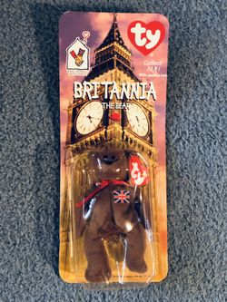 Rare Beanie Babies w Errors Britannia the Bear