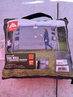 Ozark trail 10ft x6ft shade wall with organizer pockets