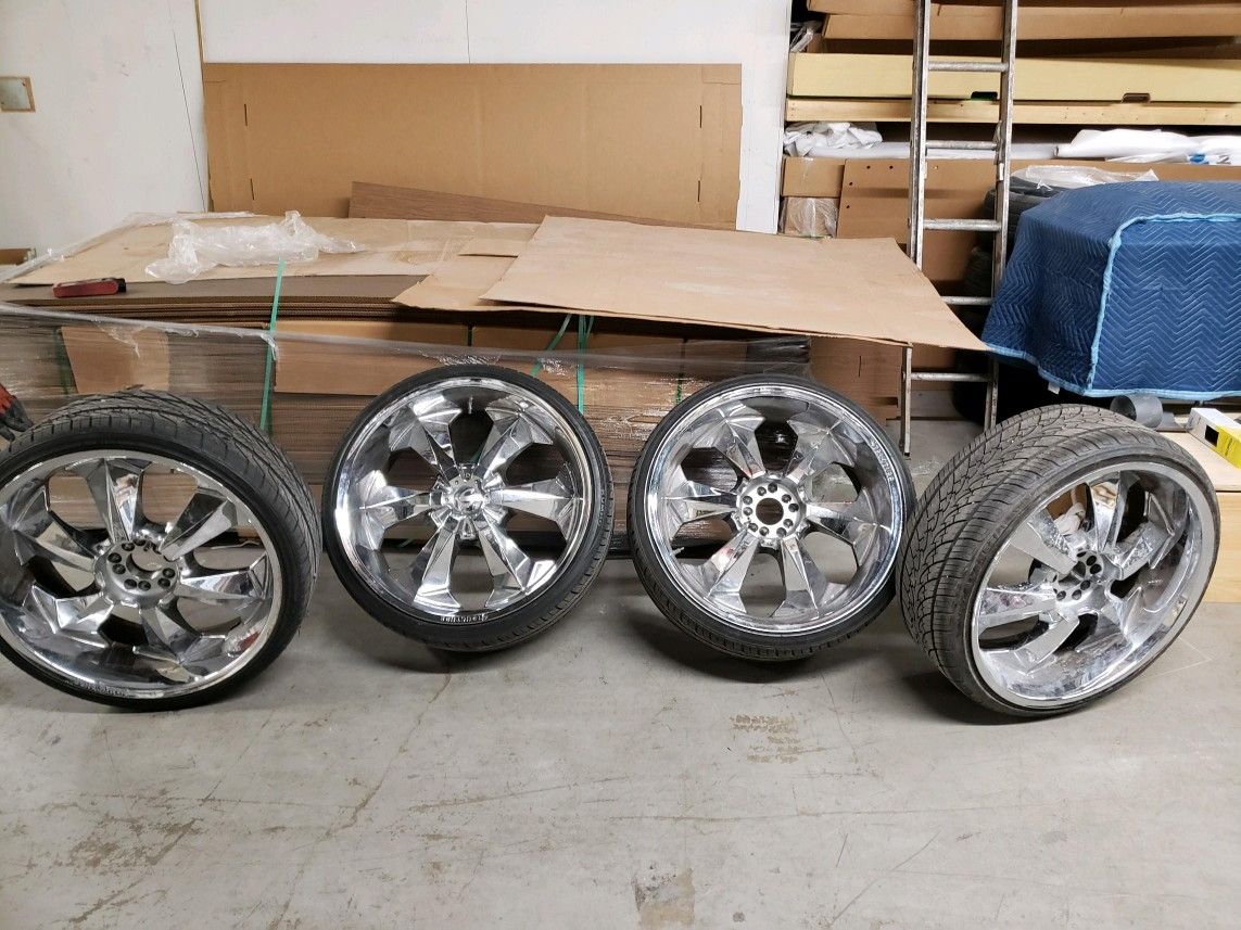 24in rims 5lug with adapters