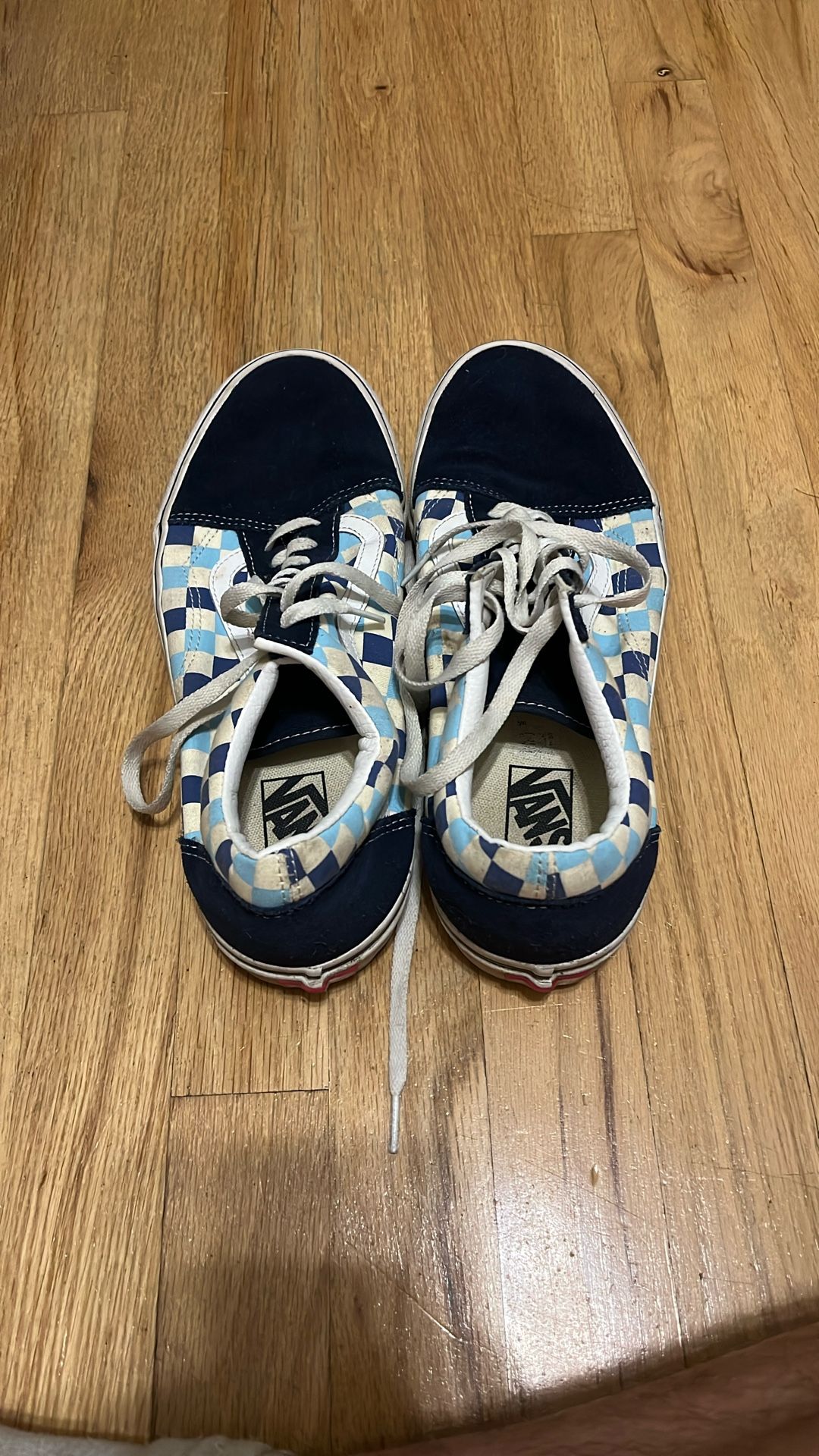 Blue/white Checker Low Top Vans
