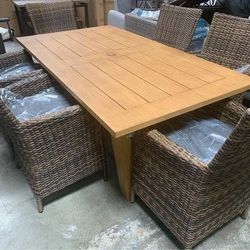 New 7pc Outdoor Patio Furniture Dining Set