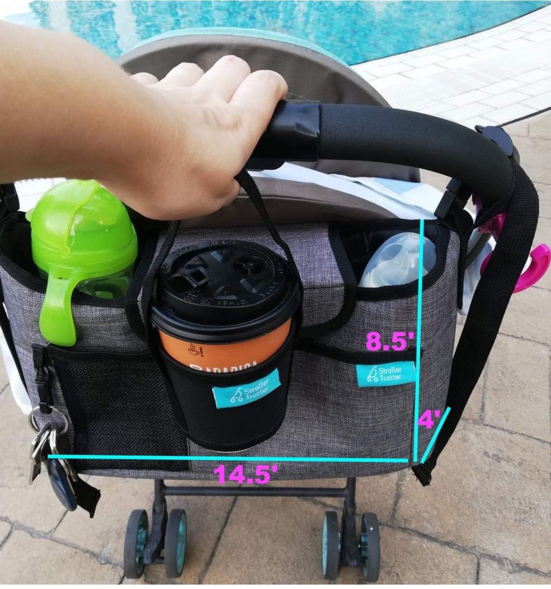 Stroller Organizer With Removable Cup Holder