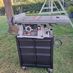Craftsman Table Saw 10” in, 15 AMPS, with the Tool Box