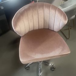 Pink Velvet Vanity Chair 