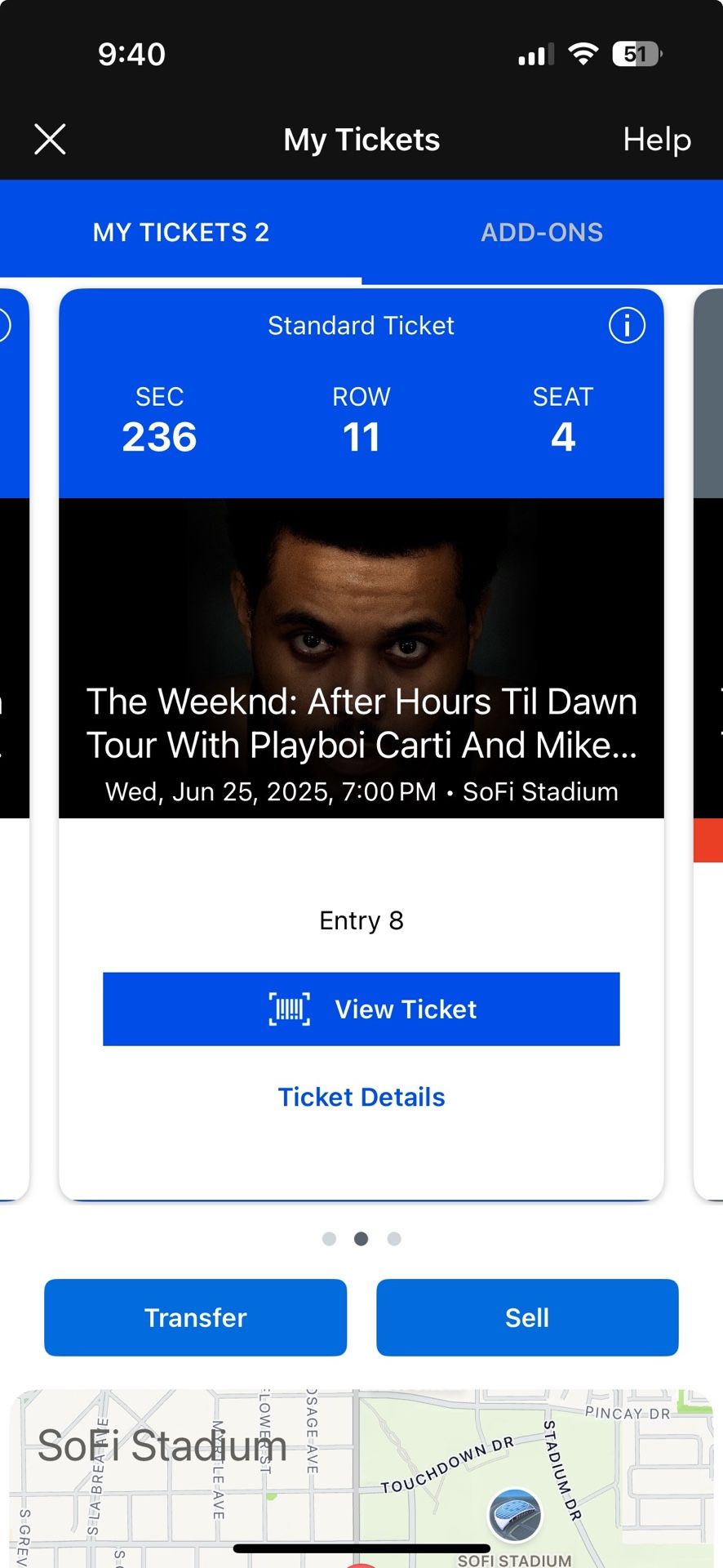 The Weeknd Tickets - After Hours - Wed, Jun 25, 7pm SOFI Stadium