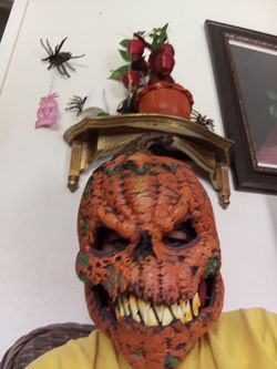 Orange  pumpkin  head mask