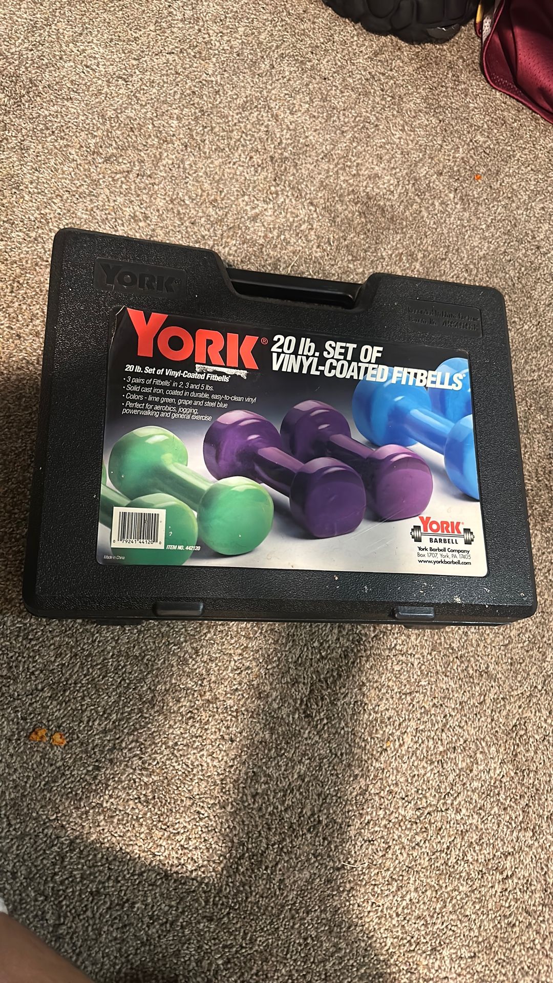 York®️ 20 Lb Set Vinyl-coated Fitbells