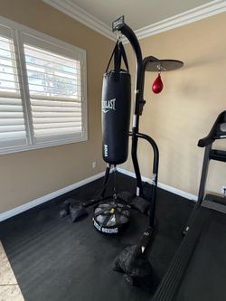Everlast MMA Heavy Bag & Speed Bag Combo Station + Title Water Weight + 4 Sandbags – Like New