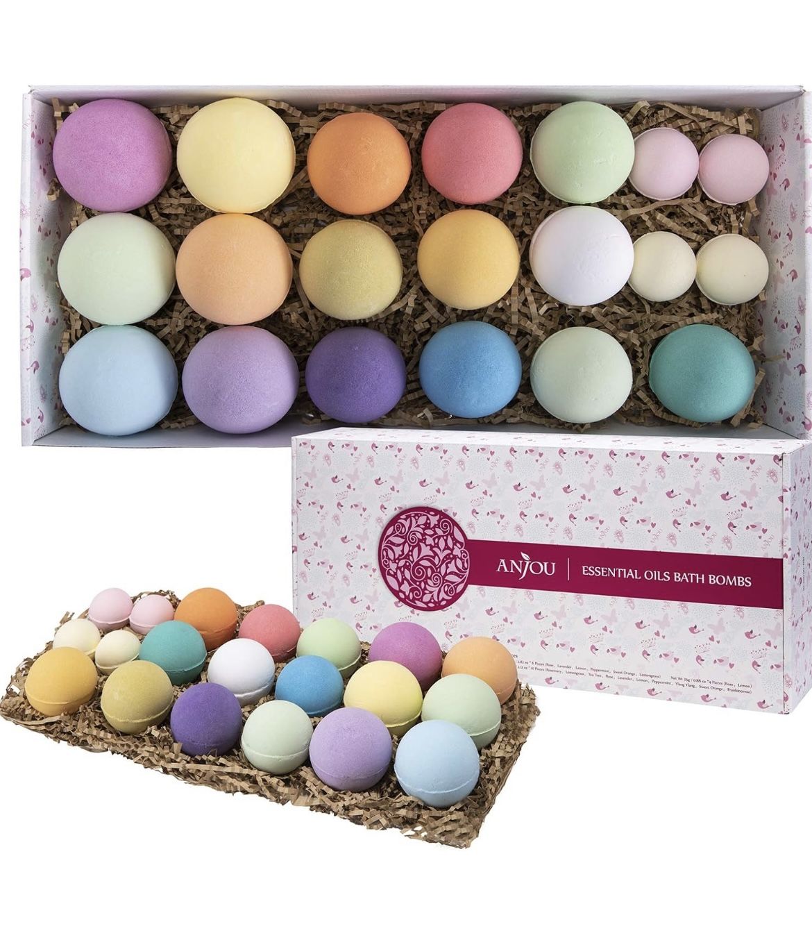 20 pcs Anjou Natural Bath Bombs SPA Essential Oils Relaxing