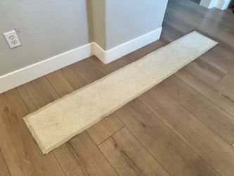 7 Foot Long Neutral Hand-Sewn Luxury Table Runner w/ Glass Seed Beads and Bugle Beads