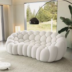 Modern Living Room Apartment  Bubble Sofa Curved Football Sofas Couch Set