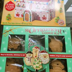 Kids Art Craft Christmas House And ORNAMENT COOKIE KIT