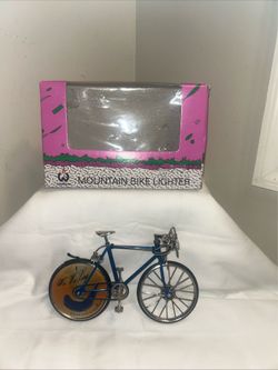 Vintage  Shandzixingche Wa Wa Xing Blue Two Seater Bicycle Lighter RARE FIND
