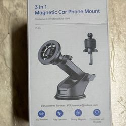 Car Mount, [Strong Magnets] 3 in 1 Universal Magnetic Phone Holder (Android All Phones)