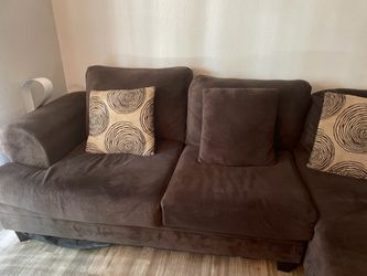 Comfortable brown family couch
