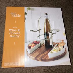 Our Table Wine And Cheese Caddy NEW