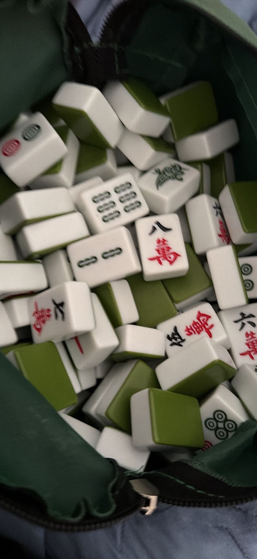 Mahjong Set Bag Cloth And Dice