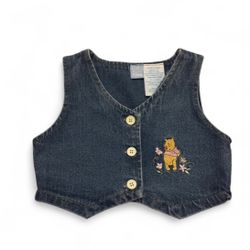 Disney Winnie the Pooh vintage girls denim vest