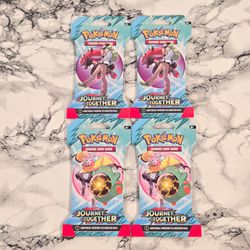NEW - (4) Pokemon TCG Scarlet & Violet Journey Together Sleeved Booster Packs