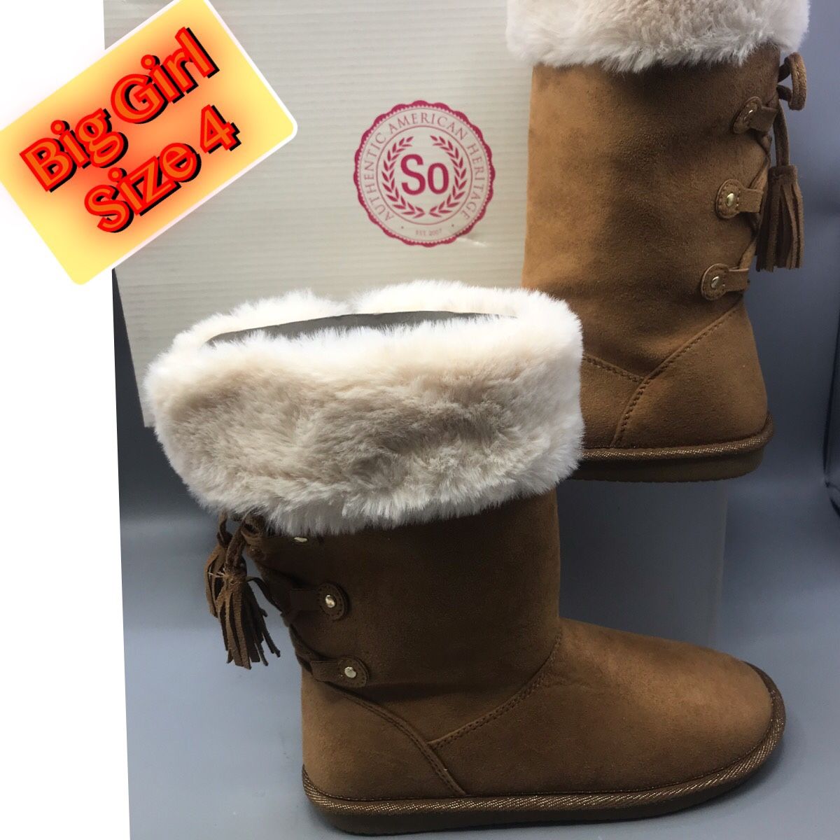 So Regina Winter Boots big girl size 4 New