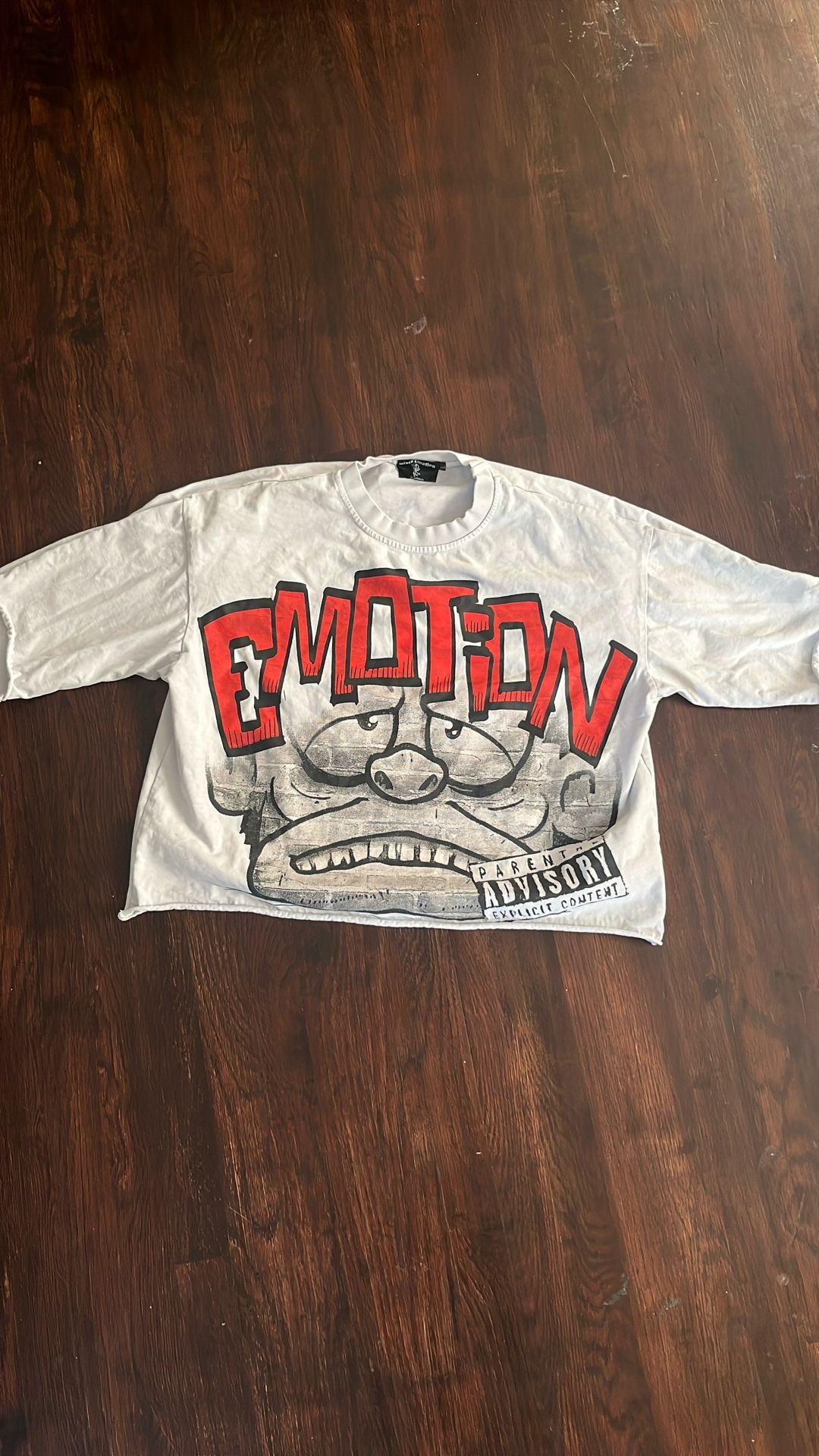 White Cropped Shirt Size L