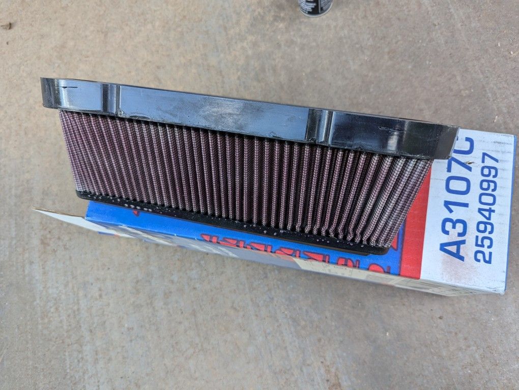 Corvette reusable engine air filter