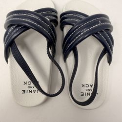 baby/toddler Janie and Jack Navy Blue Cross Strap Pool Slide 