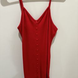 Red Long Party Dress Size Large 