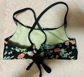 Floral Bikini Top with Crossback Straps size 8