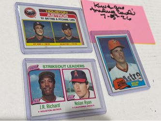 Vintage Nolan Ryan Baseball Card Lot – 3 Classic Cards (Topps & Donruss