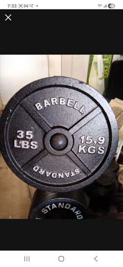 Pair Of 35 Lb Standard Brand Olympic Weight Plates 70 Lb Total Brand New