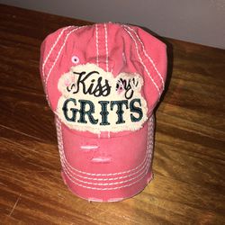 NWOT KBETHOS Pink KISS MY GRITS Adjustable Hat