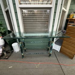 Glass Top End Table 