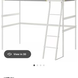 Twin Loft Bed White-light Grey NEW