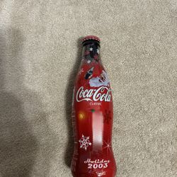 Holiday 2003 Coca Cola 8 Oz Collector Bottle  ( Never Open)