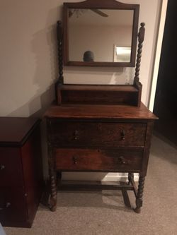 Antique Dresser and Mirror