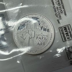 2020 Silver Proof U.S. Quarter Weir Farm National Park Quarter