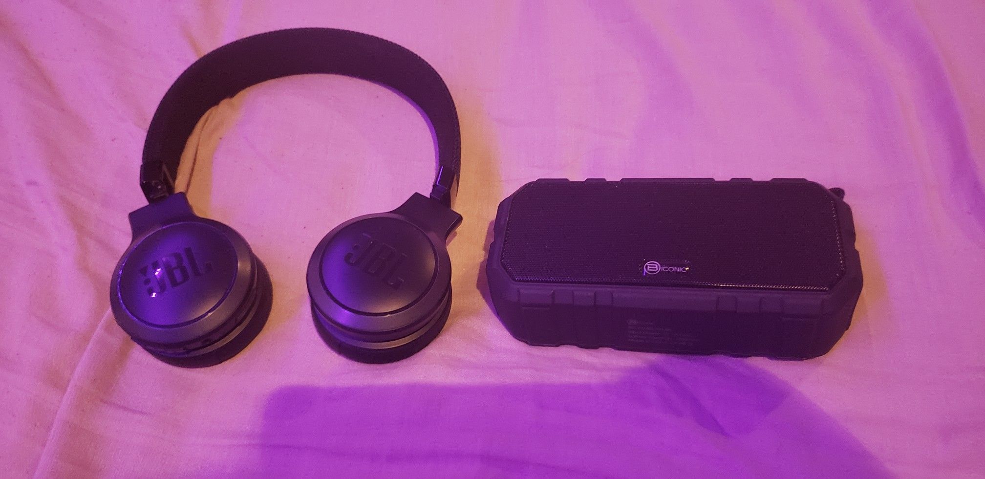 Jbl headphones and wireless speaker