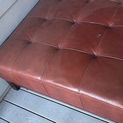 Leather Ottoman
