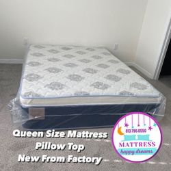 Queen Size Mattress 14” Inches Thick Pillow Top Deluxe New From Factory Available All Size Same Day Delivery