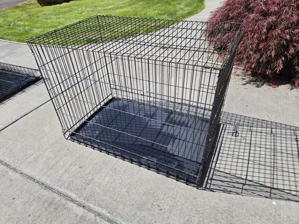 30x48 Large Collapsible Metal Pet Dog Crate With Bottom Grate