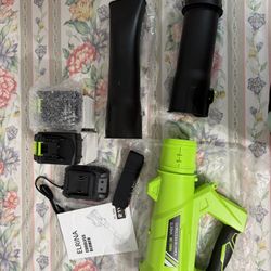 Soplador de hojas inalámbrico con 2 baterías de  y cargador, sopladores eléctrico