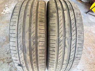 Two Tires 255/45/22 Continental Contisportcontact Contiseal Silent with 80-85% left like new