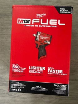 Milwaukee M12 FUEL 12V Lithium-Ion Brushless Cordless Stubby 1/2 in. Impact Wrench (Tool-Only)